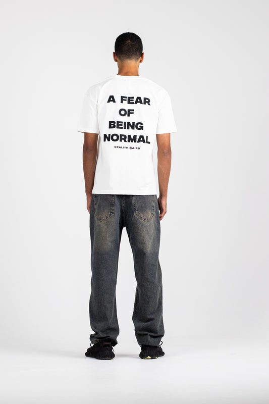 The Opalith White Unnormal t-Shirt black print