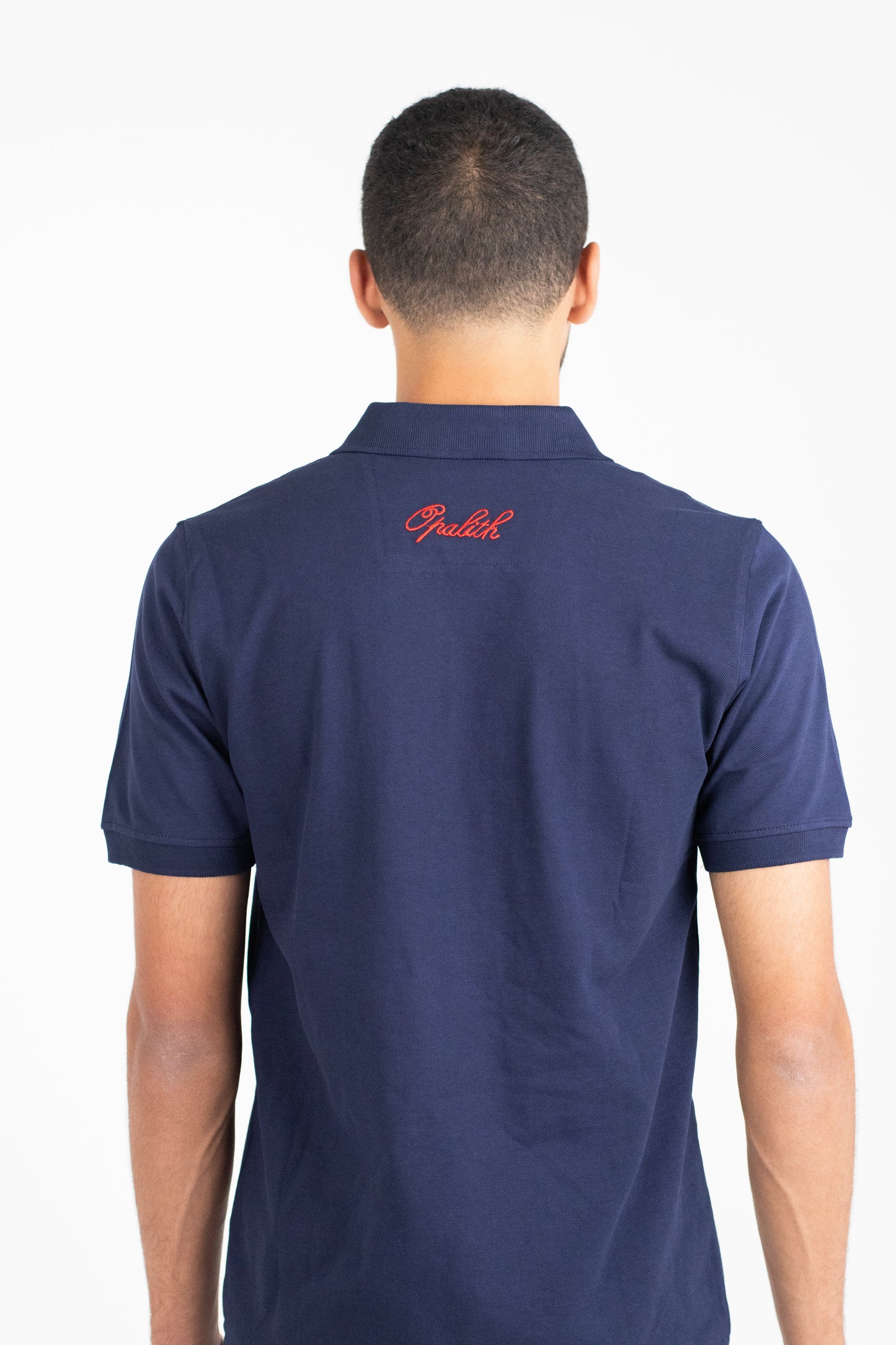 The Opalith Navy blue Crest Polo