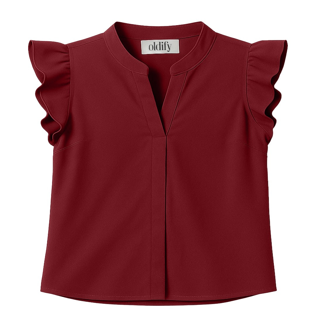 Velvet Crush Ruffle Top