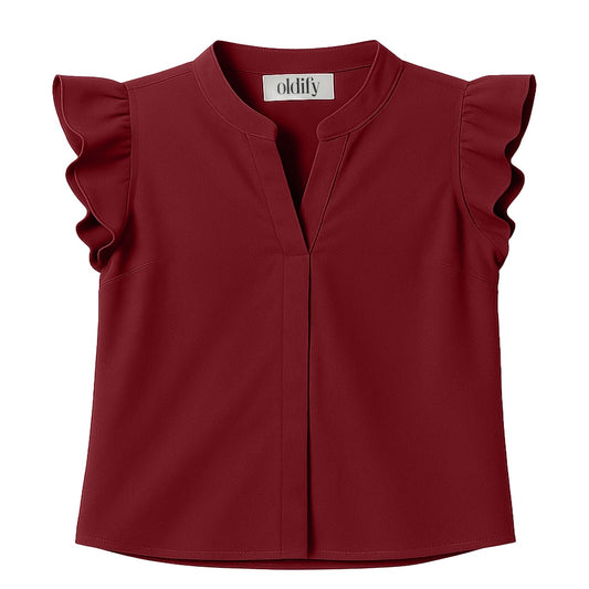 Velvet Crush Ruffle Top