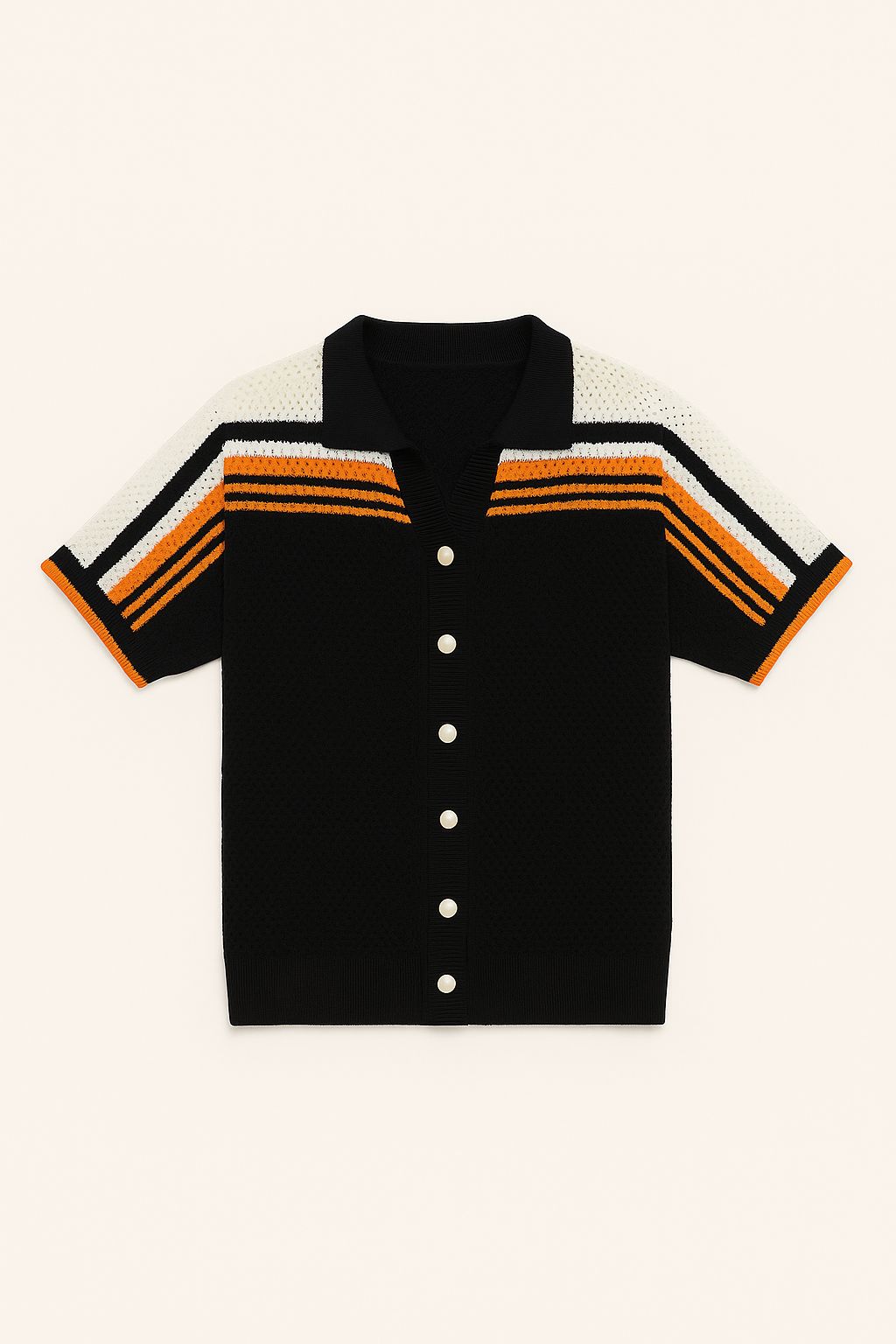 Black Tennis crochet shirt