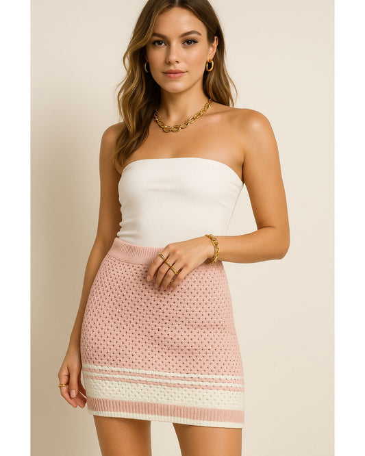 Pink Tennis Crochet Skirt