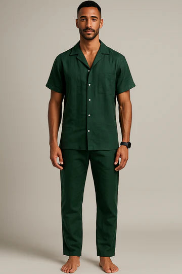 Forest Green Linen Set