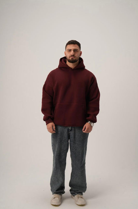 Burgundy Basic Hoodie