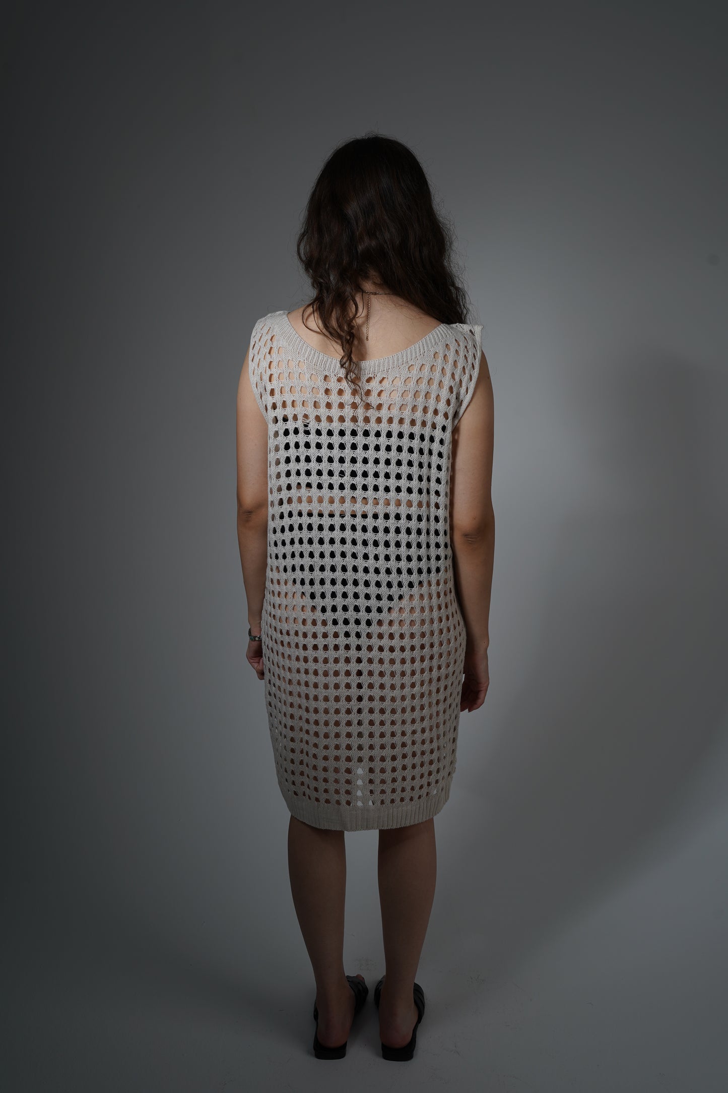 sleeveless crochet cover-up