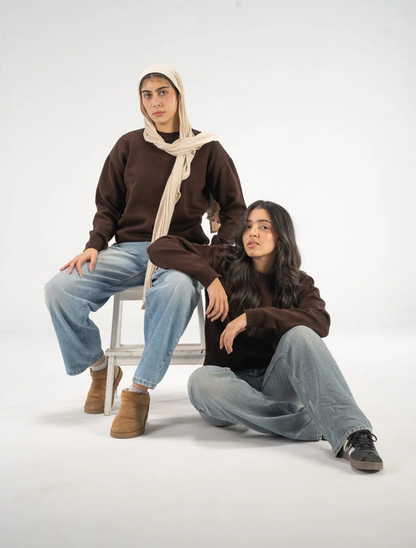 Brown Knitted Crewneck