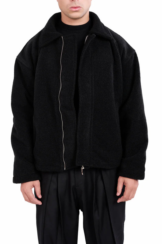 Monvo Black Jacket (Hidden Zipper)