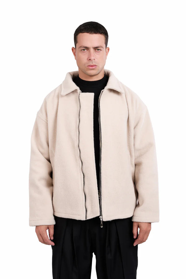 Warm Off-White Monvo Jacket