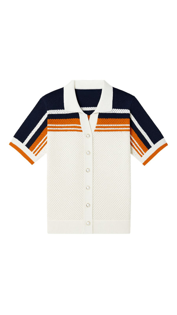 White Tennis Crochet Shirt