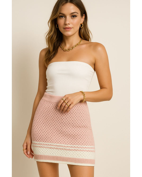 Pink Tennis Crochet Skirt